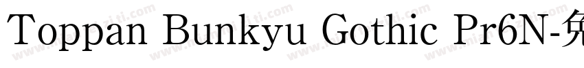 Toppan Bunkyu Gothic Pr6N字体转换